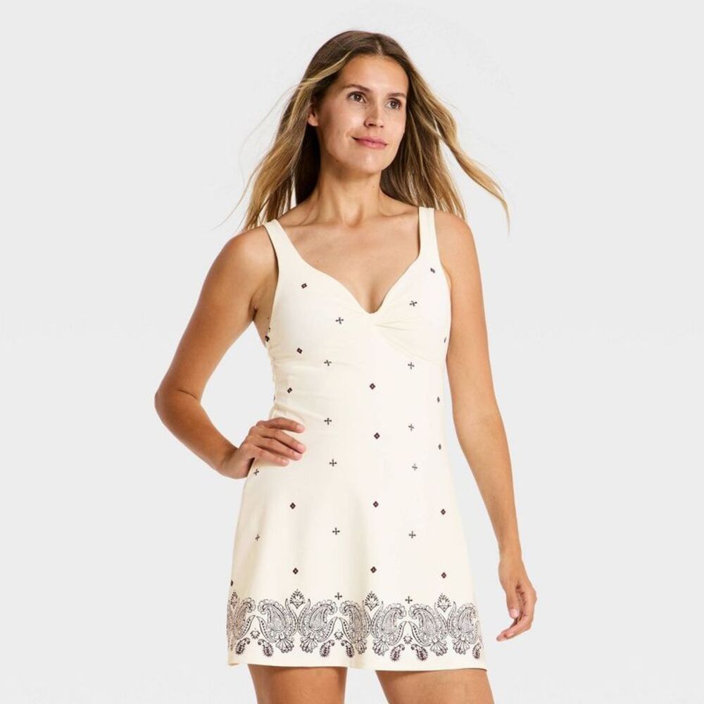 Women's Athletic Twist-Front Dress - All In Motion Cream XS